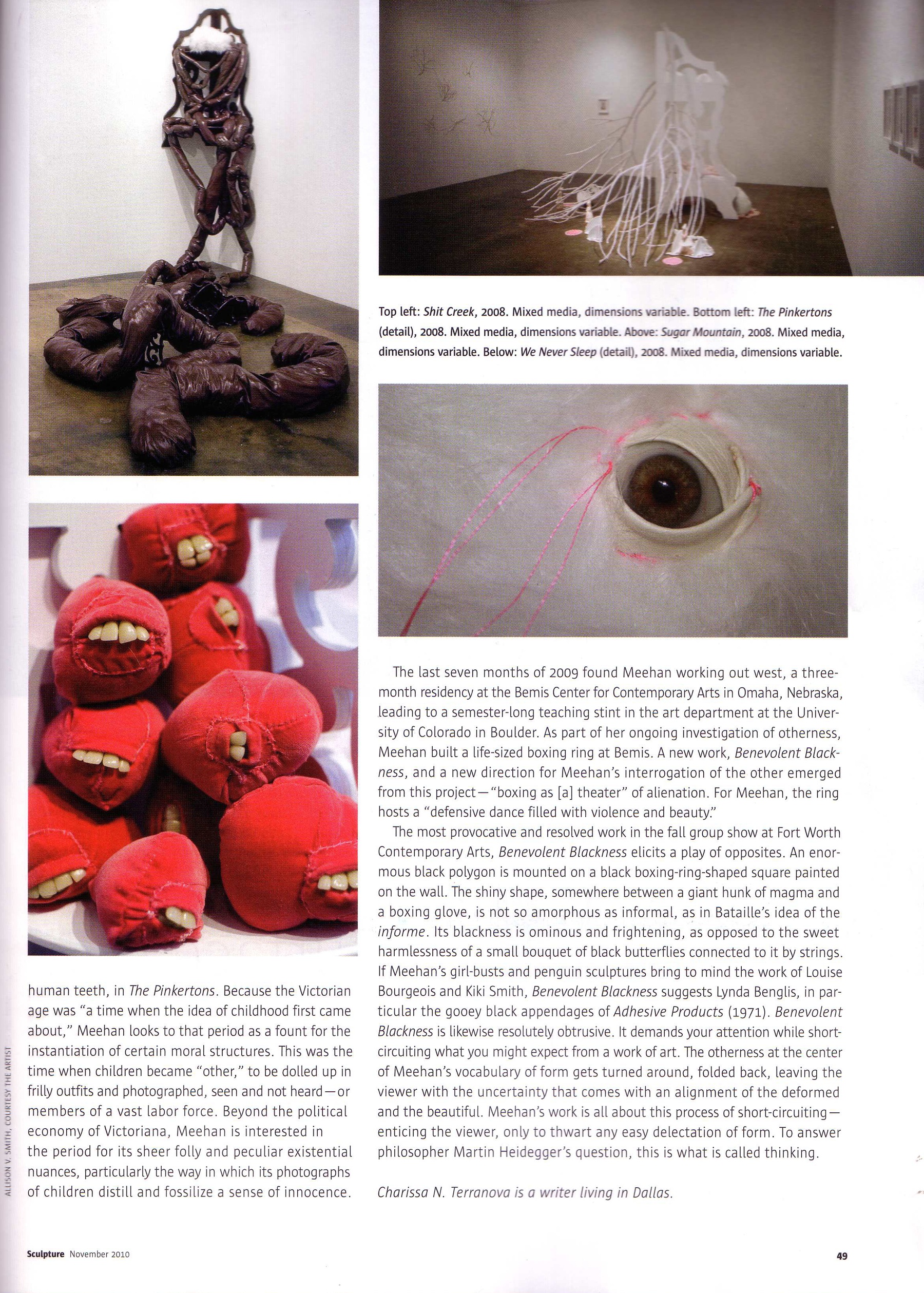 Sculpture Magazine November 2010 Issue Margaret Meehan